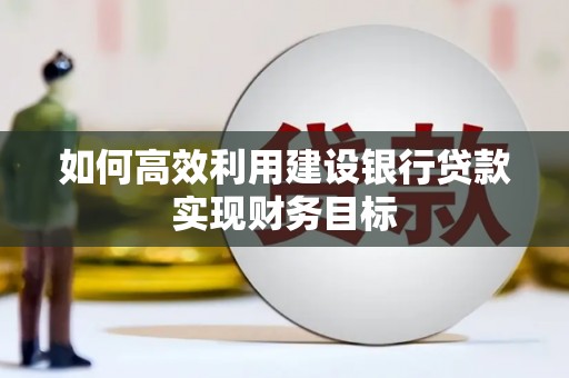 武隆如何高效利用建设银行贷款实现财务目标