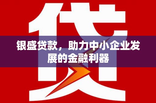 临西银盛贷款，助力中小企业发展的金融利器