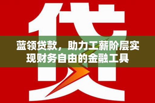 嵩县蓝领贷款，助力工薪阶层实现财务自由的金融工具