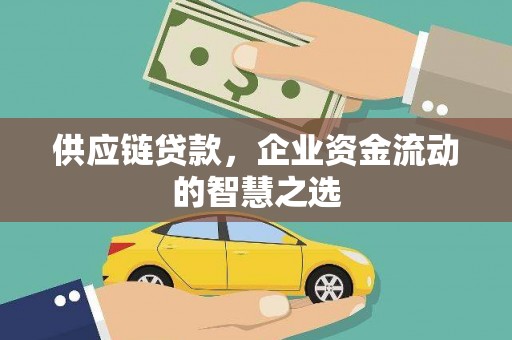 宝应供应链贷款，企业资金流动的智慧之选