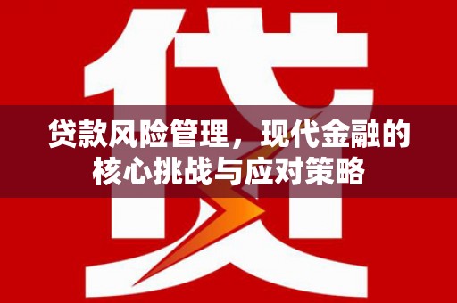 泗礁贷款风险管理，现代金融的核心挑战与应对策略