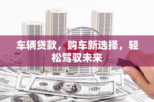 根河车辆贷款，购车新选择，轻松驾驭未来