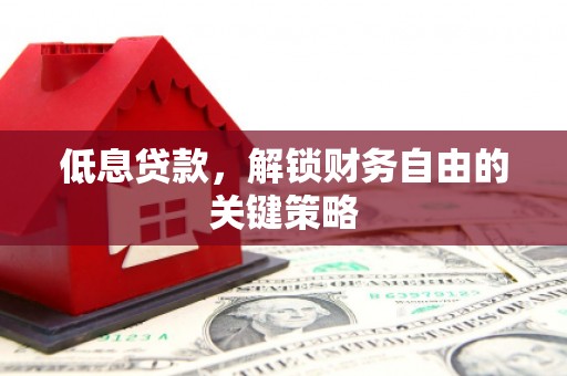邻水低息贷款，解锁财务自由的关键策略