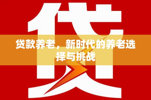 辽源贷款养老，新时代的养老选择与挑战