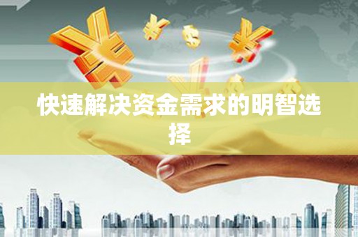 嵩县快速解决资金需求的明智选择